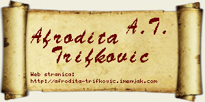 Afrodita Trifković vizit kartica